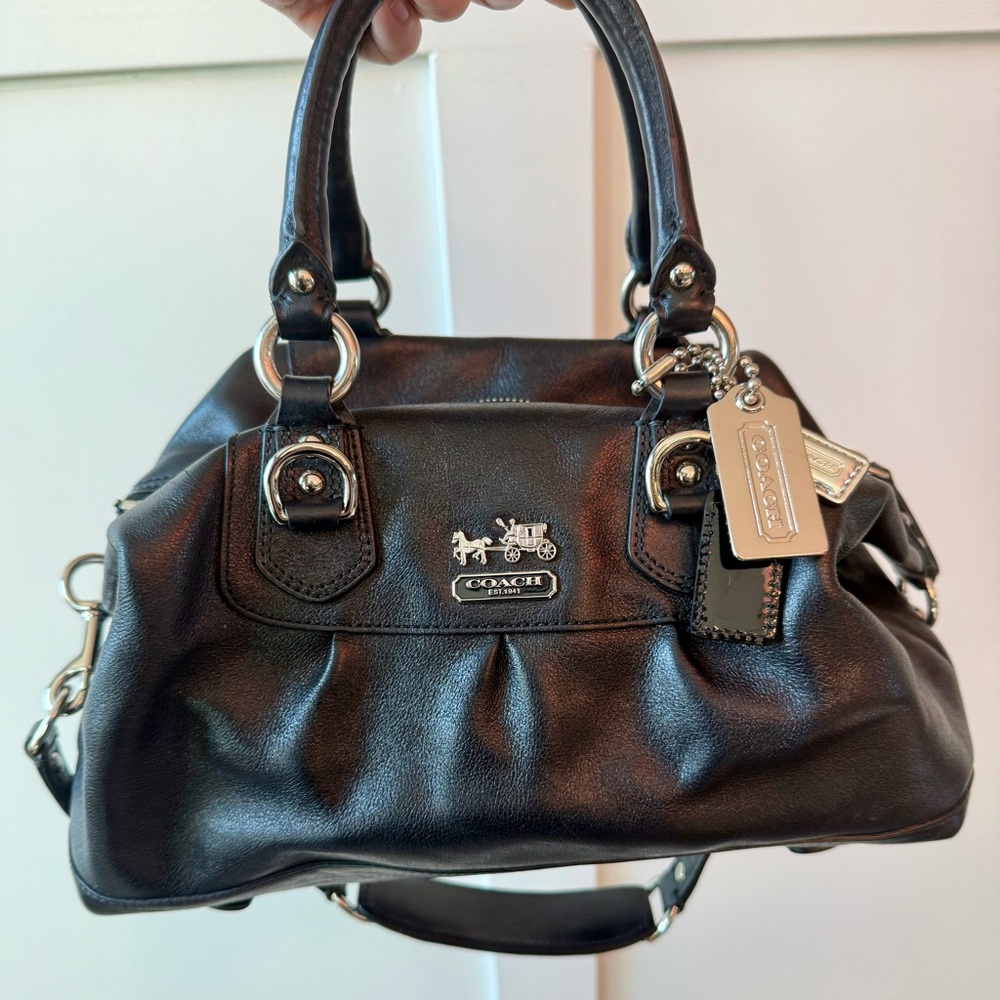 Coach Black Leather Satchel